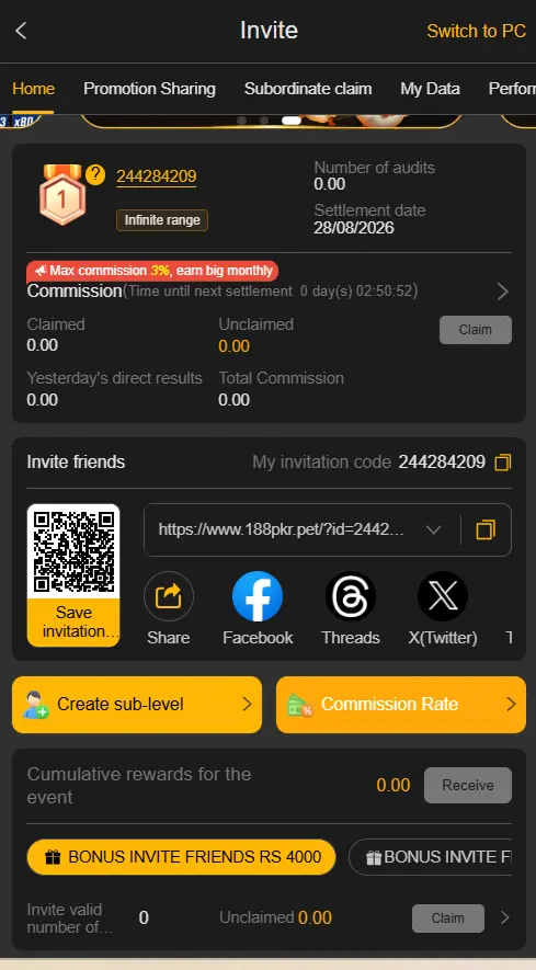 188pkr Earning