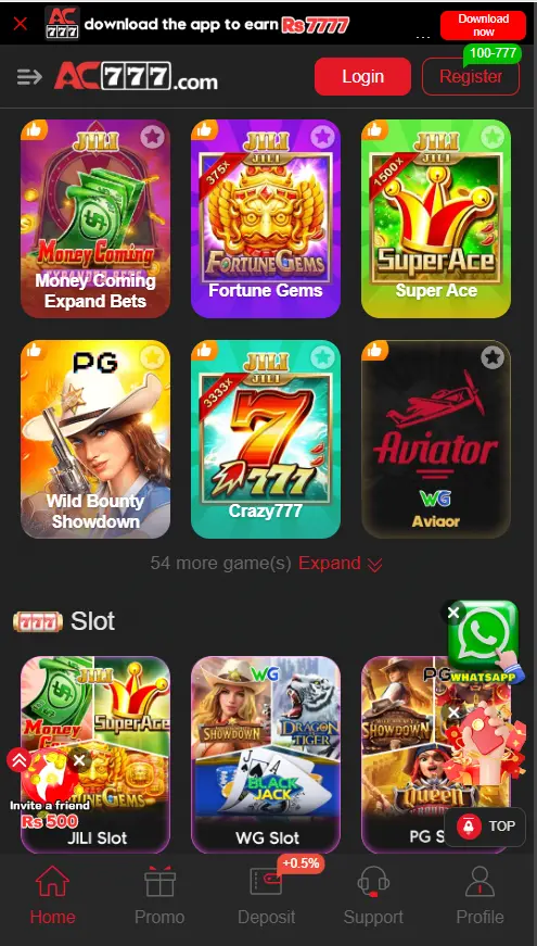 AC777 Game earning